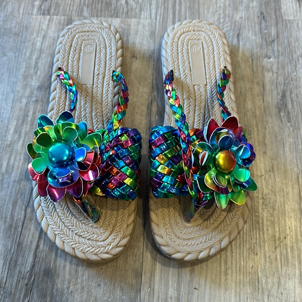 Rainbow Flip Flops - image 1